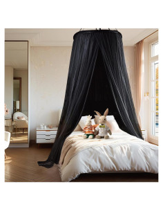 Dosel de Cama Redondo ZXPLO 101.6 cm Negro Doble Capa