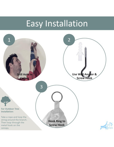 Conjunto de Dosel Decorativo Solo Relájate Blanco 2.5m