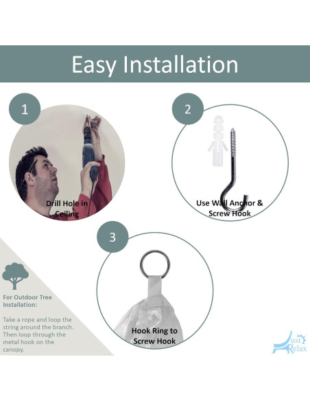 Conjunto de Dosel Decorativo Solo Relájate Blanco 2.5m