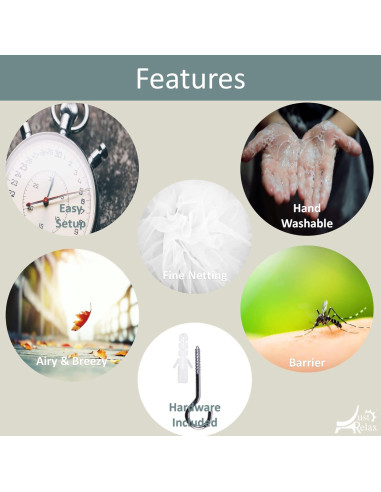 Conjunto de Dosel Decorativo Solo Relájate Blanco 2.5m