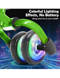 Triciclo 3 en 1 YGJT Verde para Niños 2 a 5 Años Ajustable 2