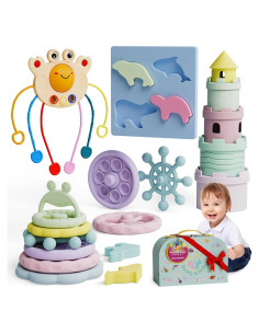 Juego de Juguetes Sensoriales 5-en-1 Buddy & Belle para Bebés