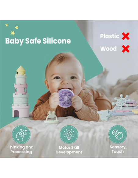 Juego de Juguetes Sensoriales 5-en-1 Buddy & Belle para Bebés