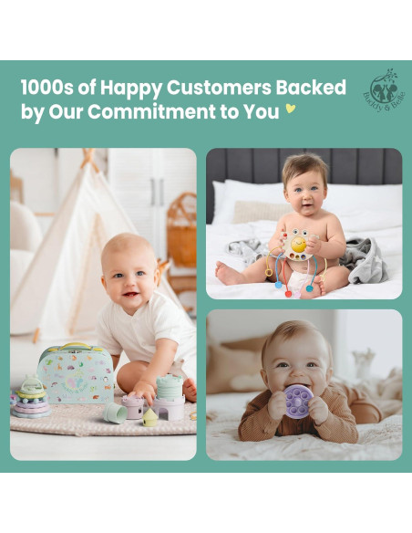 Juego de Juguetes Sensoriales 5-en-1 Buddy & Belle para Bebés