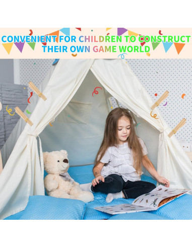 12 Clips de Madera para Juego Montessori y Waldorf - 363g