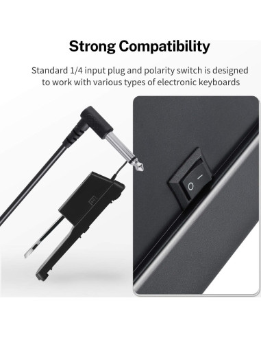 Pedal de Sostenido Donner DSP-001 para Teclado y Piano Digital