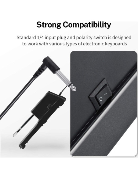 Pedal de Sostenido Donner DSP-001 para Teclado y Piano Digital