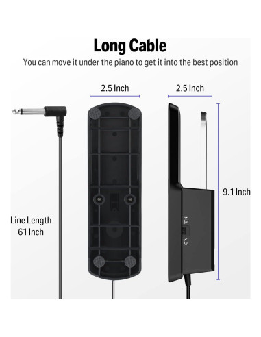 Pedal de Sostenido Donner DSP-001 para Teclado y Piano Digital