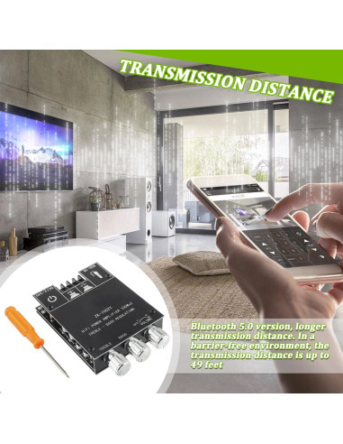 Amplificador Bluetooth EPLZON ZK-1002T 200W 2.0 con Control de Agudos y Graves