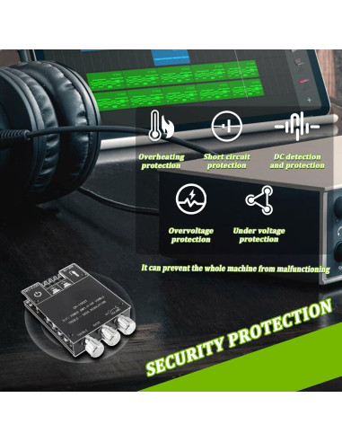 Amplificador Bluetooth EPLZON ZK-1002T 200W 2.0 con Control de Agudos y Graves