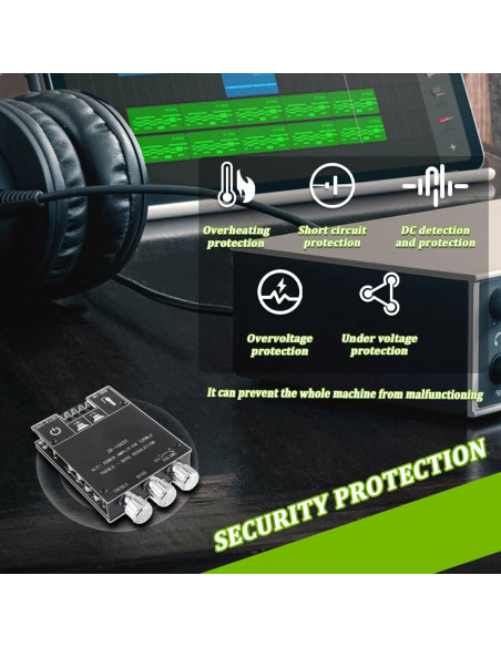 Amplificador Bluetooth EPLZON ZK-1002T 200W 2.0 con Control de Agudos y Graves