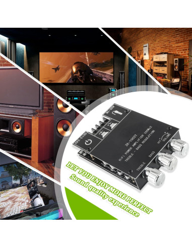 Amplificador Bluetooth EPLZON ZK-1002T 200W 2.0 con Control de Agudos y Graves