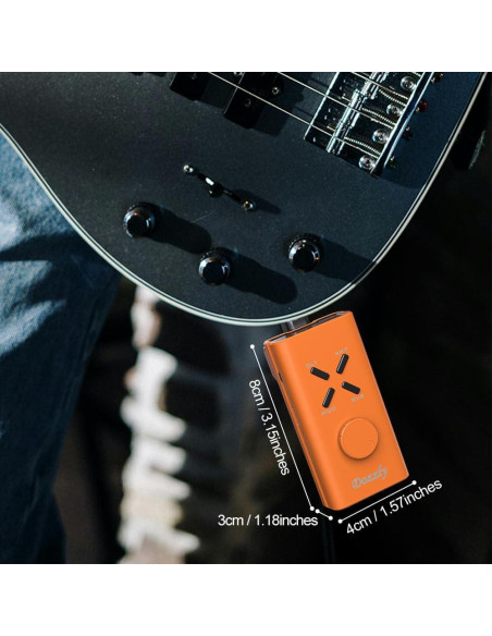 Amplificador de Auriculares Dozzly MS-8 Naranja con 18 Efectos