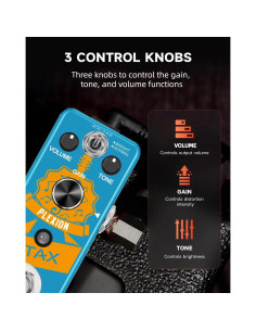 Pedal de Distorsión Stax Plexion para Guitarra - Mini Efecto 2 Modos 2