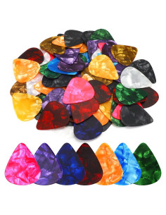 Púas de Guitarra Augshy, Paquete de 150 Púas de Celluloide 0.71mm