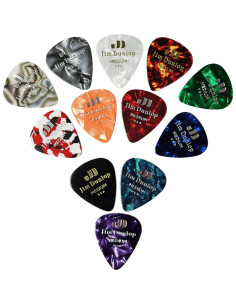 Púas de Celluloide Jim Dunlop Mediano - Paquete de 12 2