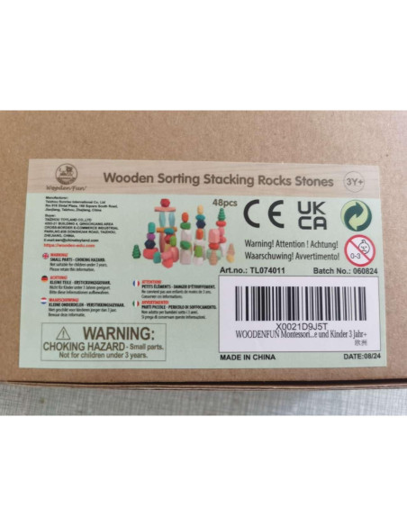 Juego de Bloques de Madera 48 PCS Montessori WOODENFUN