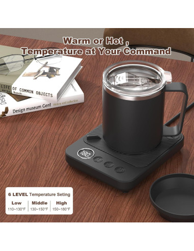 Calentador de Tazas Eléctrico Felibeaco 36W con Temporizador