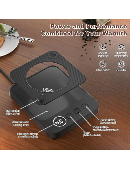 Calentador de Tazas Eléctrico Felibeaco 36W con Temporizador