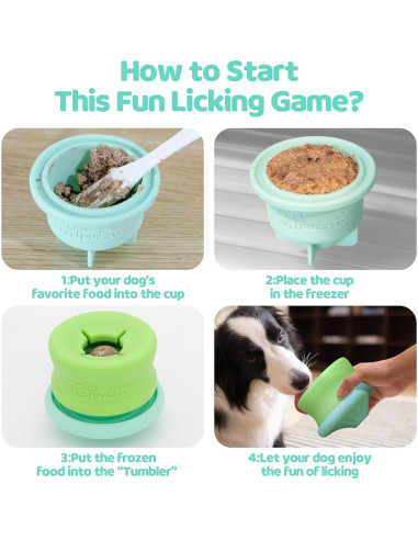 Juguete interactivo para perros Puzzle Feeder azul 23x14cm