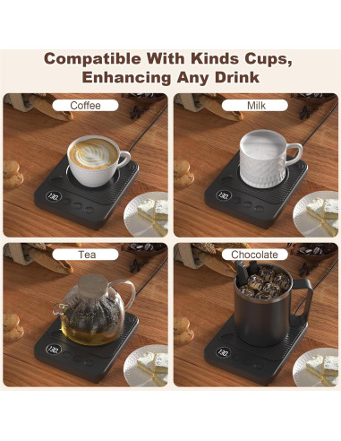 Calentador de Tazas Eléctrico Felibeaco 36W con Temporizador