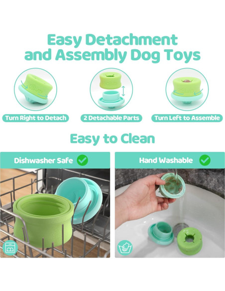 Juguete interactivo para perros Puzzle Feeder azul 23x14cm