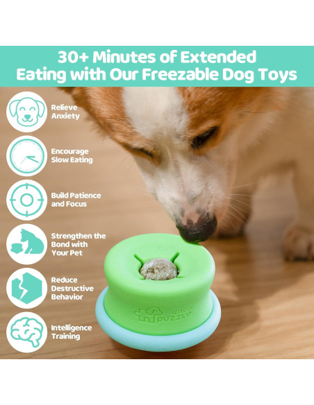 Juguete interactivo para perros Puzzle Feeder azul 23x14cm