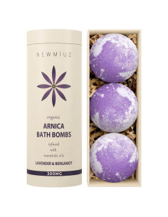 Bombas de Baño Espumosas New Miuz - Arnica y Lavanda 3 Unidades