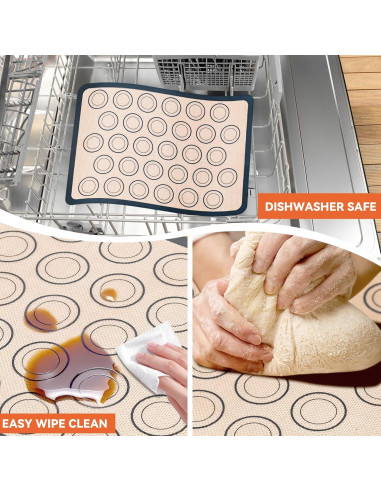Estera de Hornear de Silicona GaesQae 5 Piezas Antiadherente