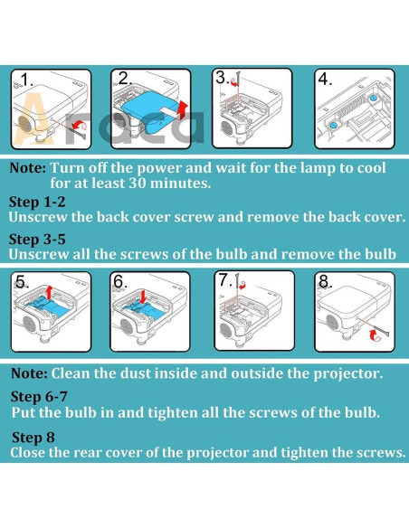 Lámpara Proyector Araca 5J.JEE05.001 para BenQ 3500h