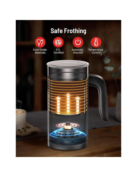 Espumador de Leche Eléctrico Airyoyo AY-MF005 4-en-1 300ml