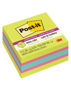 Post-it Notas Super Adhesivas 7.6x7.6 cm Colores Brillantes 360 Hojas