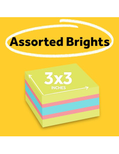 Post-it Notas Super Adhesivas 7.6x7.6 cm Colores Brillantes 360 Hojas 2