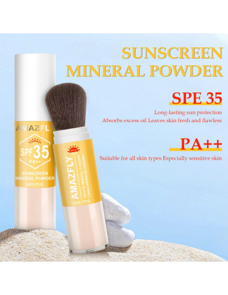 Polvo Mineral Solar SPF 35 Gadmlury 5.1g Acabado Mate