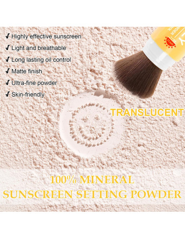 Polvo Mineral Solar SPF 35 Gadmlury 5.1g Acabado Mate