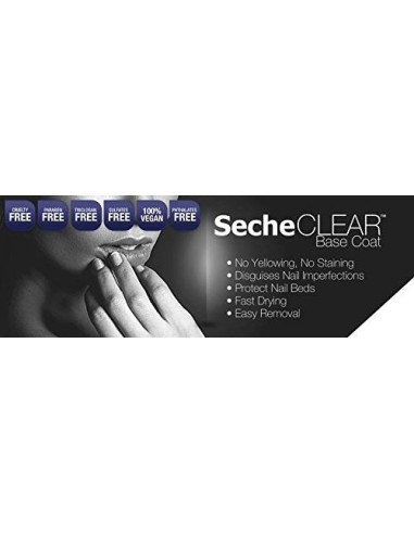 Kit Profesional Seche Clear Base Coat Cristal Claro 473 ml