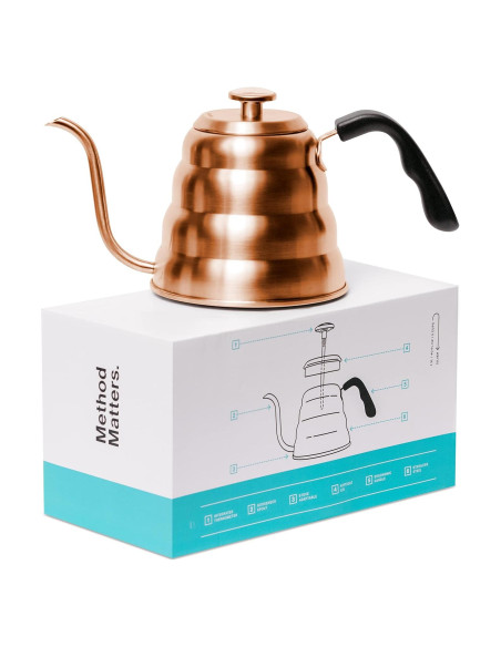 Hervidor Cuello de Cisne Barista Warrior 1.2L Cobre con Termómetro