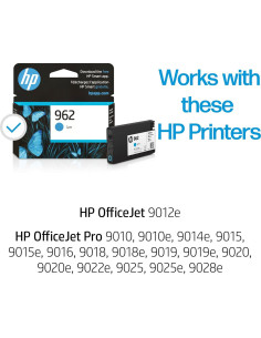 Cartucho de Tinta Cian HP 962 | Alta Calidad | 700 Páginas 2