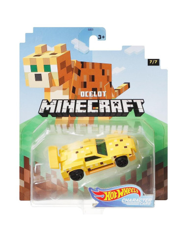 Hot Wheels Vehículo Ocelote Minecraft 1:64 Mattel