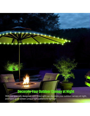 Luces de Cadena LED Waybelive 12 m, 16 Colores, Impermeable