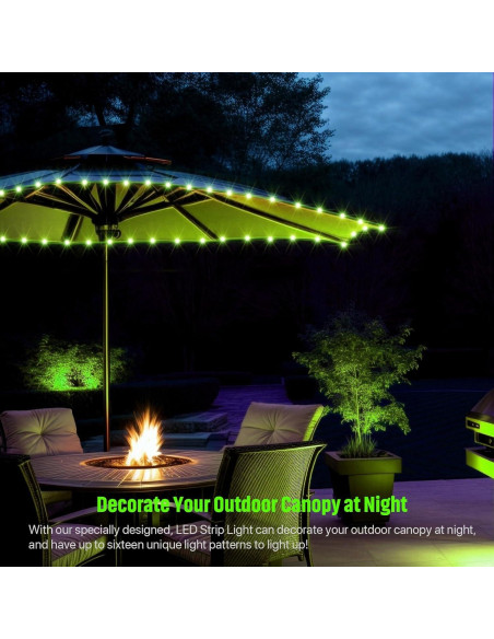 Luces de Cadena LED Waybelive 12 m, 16 Colores, Impermeable