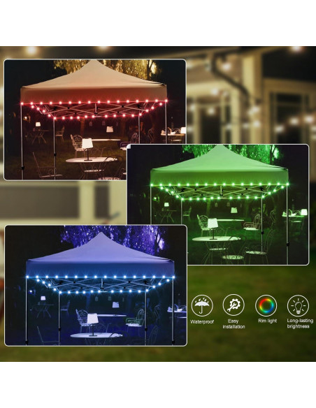 Luces de Cadena LED Waybelive 12 m, 16 Colores, Impermeable