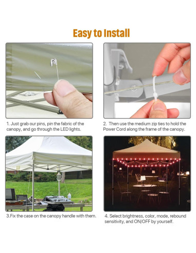 Luces de Cadena LED Waybelive 12 m, 16 Colores, Impermeable