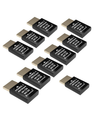 Emulador HDMI 2.1 Dummy Plug 4K 120Hz EVanlak - 10 Piezas
