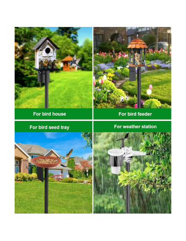 Poste para Comedero de Aves Keplrend 152.4 cm Ajustable