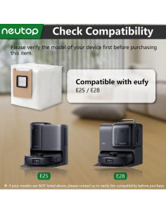Bolsas de polvo desechables Neutop para eufy E25/E28 - 12 unidades 2