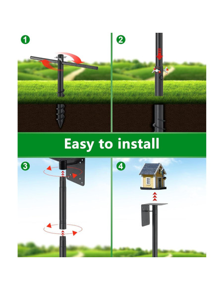 Poste para Comedero de Aves Keplrend 152.4 cm Ajustable