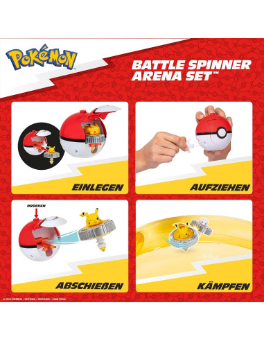 Conjunto de Arena de Batalla Pokémon Jazwares con Spinners