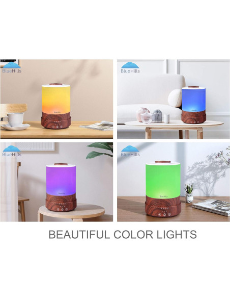 Difusor de Aceite Esencial BlueHills 2500ml con 7 LED