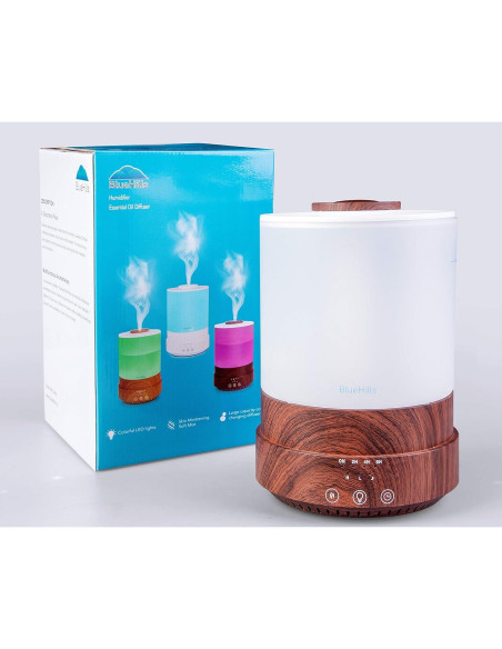 Difusor de Aceite Esencial BlueHills 2500ml con 7 LED